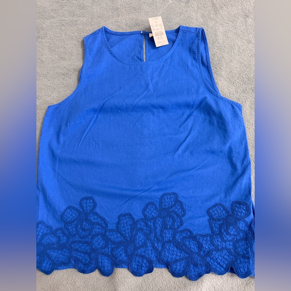 NWT JCrew Factory Embroidered-trim shell - Picture 4 of 7